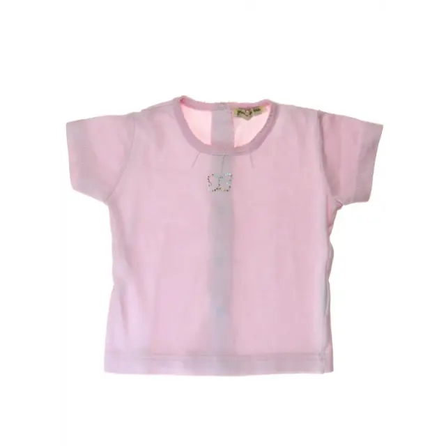 Grain de blé tee-shirt rose manches courtes fille  18 mois