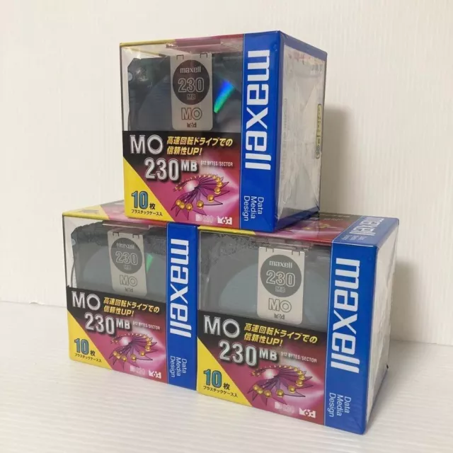 [Nuevo] Disco óptico magnético MAXELL MO 230 MB LOTE DE 30 JAPÓN