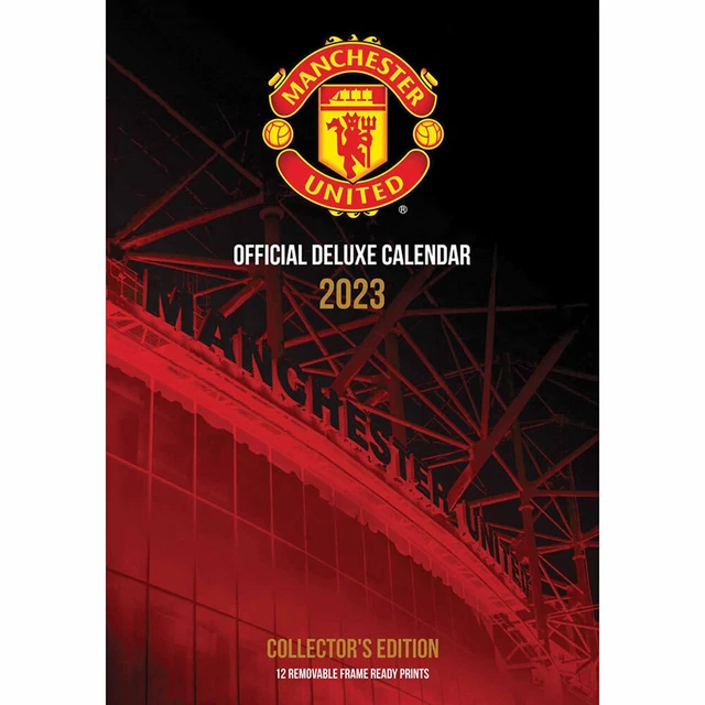 THE MANCHESTER UNITED FC A3 Deluxe Calendario 2023 Nuovo calendario