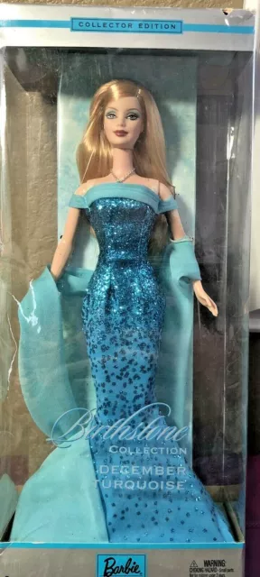 Rare-poupée Barbie collection pierre de naissance décembre turquoise édition collector 2002