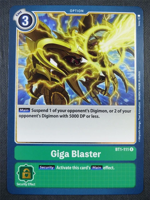GIGA BLASTER BT1-111 R - Digimon Card #9GI EUR 1,50 - PicClick FR