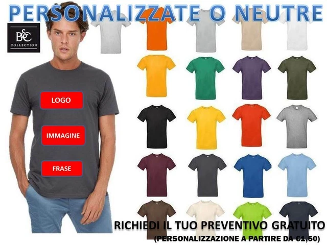 Maglietta Maglia da lavoro Manica Corta 100% Cotone Pesante T-shirt B&C 190 gr