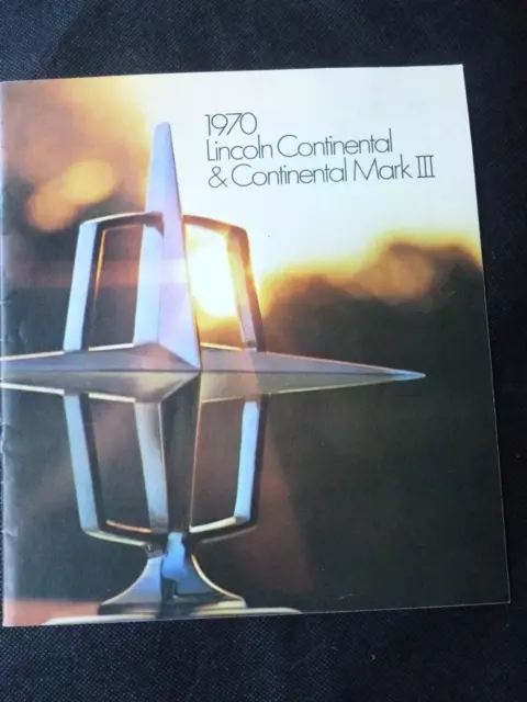 1970 Lincoln Continental/Mark II Car  Dealer Sales Brochure 18 pages