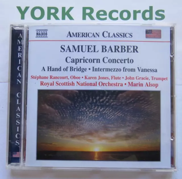 BARBER - Capricorn Concerto ALSOP Royal Scottish National Orch - Ex Con CD Naxos