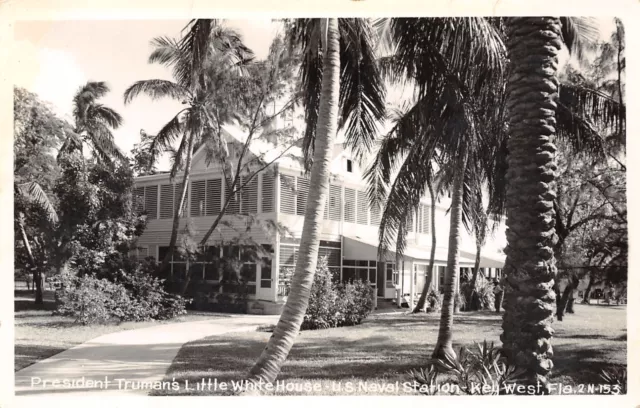 Key West Florida~US Naval Station~President Truman Summer White House~1940 RPPC