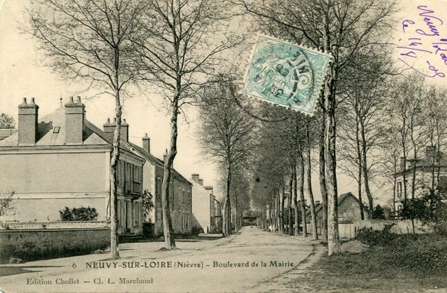 Carte NEUVY SUR LOIRE Boulevard de la Mairie