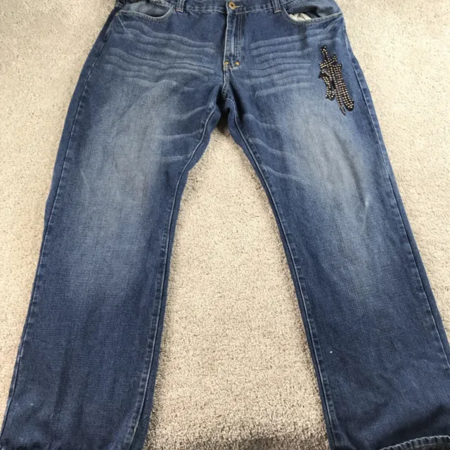 Nostic Men's Medium Wash Distressed Jeans Size 42