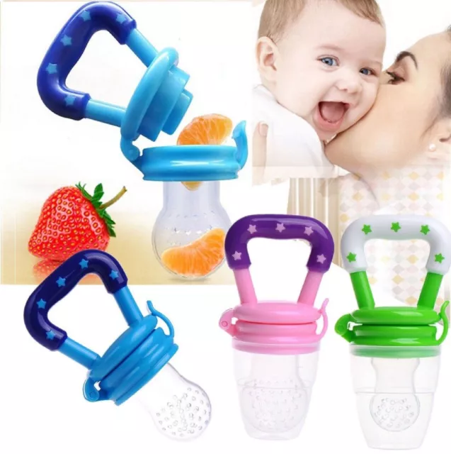 Food Fruit Pacifier Nipple Newborn Baby Feeder Teether Safety Silicone Feeding