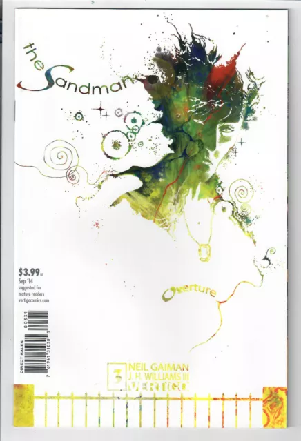 SANDMAN OVERTURE #3 - NM -  1 for 100 J.H. Williams cover variant!