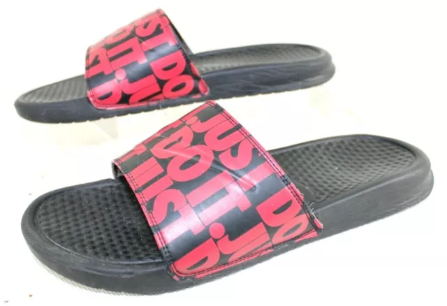 Nike Mens 9 Benassi JDI Print Black Univ Red Slide Slip On Sandals 631261-025 2