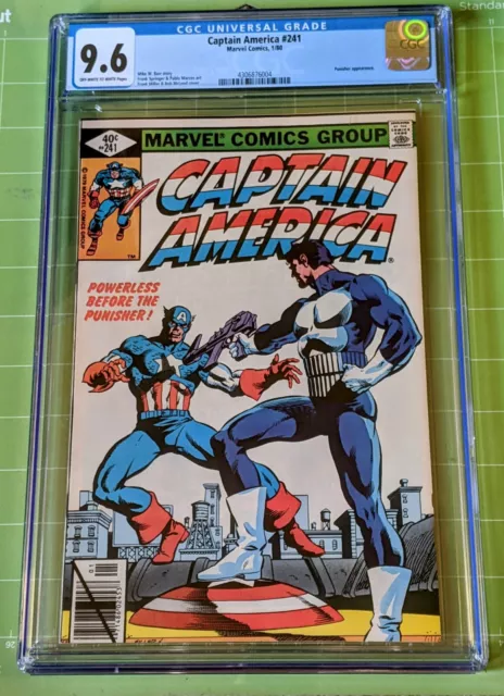 Captain America #241 CGC 9.6/NM+ Ow-WhPgs 1st Cap vs Punisher/1980 Miller Cover