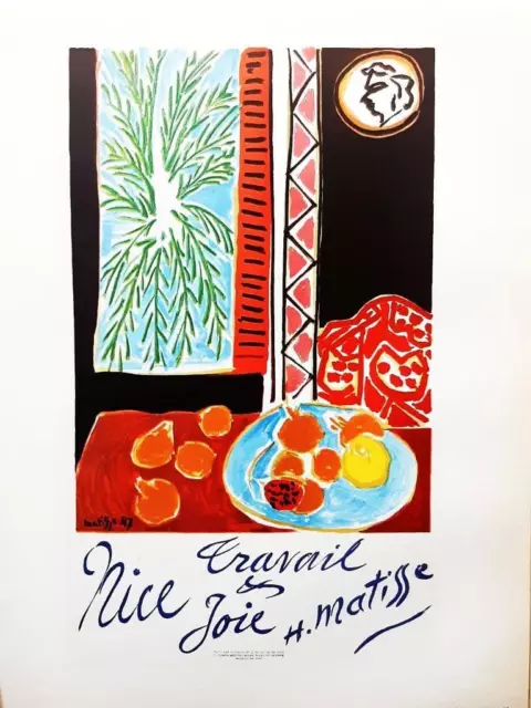 “Travail Et Joie” Nice 1948” By Henri Matisse, Lithograph Of Poster (5H-Hm-03)
