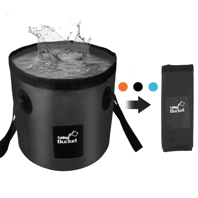 Foldable Bucket Pranski Large Capacity 12L Bucket for Fishing, Daily Supplies