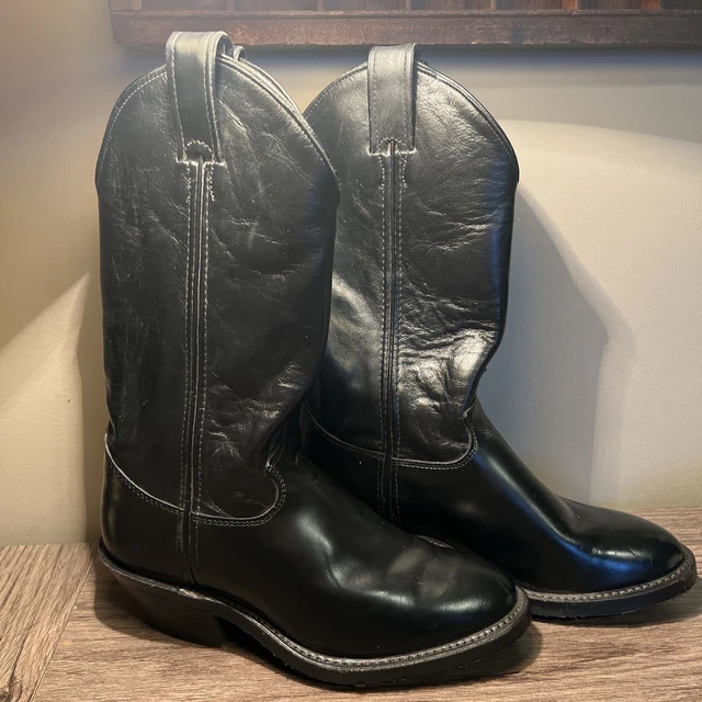 JUSTIN MELO VEAL BLACK LEATHER R TOE WOMEN S WESTERN BOOTS M6637 Size 7B U.S.A. 22.99 PicClick