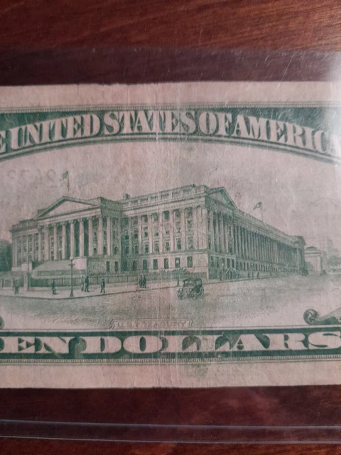 1934-A 10 Dollar Silver Certificate  Blue Seal Note #A24780265A In Holder 10