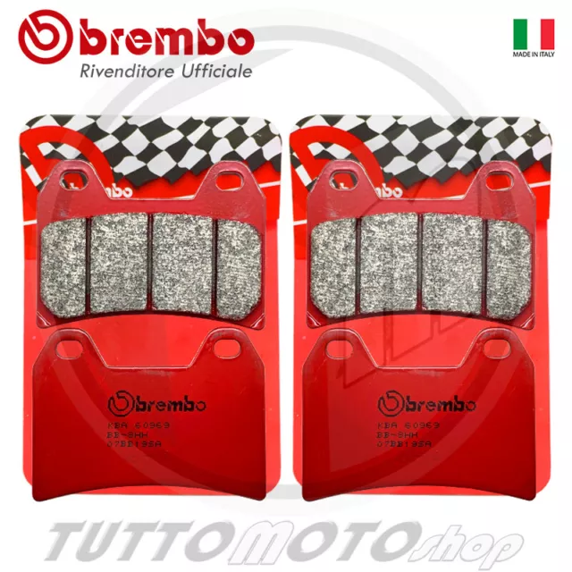 2 Coppie Pastiglie Freno Anteriori Brembo Rosse Ducati Hypermotard 796 2011 2012