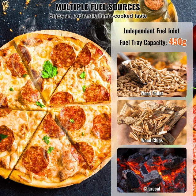 12& OUTDOOR PIZZA Oven Portable Wood Pellet Pizza Oven Stainless Steel