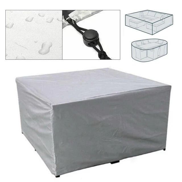 Housse De Protection Pour Coffre De Terrasse Étanche Oxford 210D - Fermeture Éclair Et Cordon De Serrage