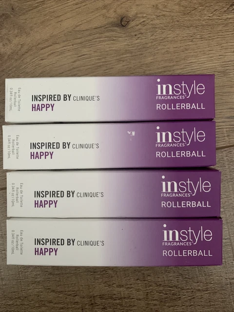 Instyle Inspired by Cliniques Happy 0.34 Fl oz Rollerball Eu De Toilette - 4pk