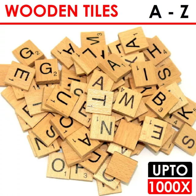 500pcs Wooden Letters Alphabet Scrabble Tiles Letters Numbers For Game & Crafts