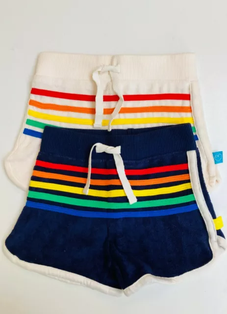 Towelling Shorts Ex Little Bird Mothercare Rainbow Stripe 9m to 9Yrs NEW