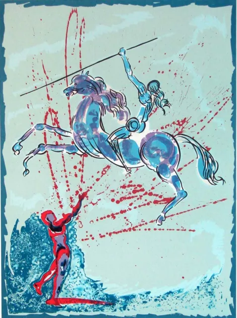 Salvador Dali "Joan of Arc"The Spearthrower Hand Signed Art Work Make an Offer!