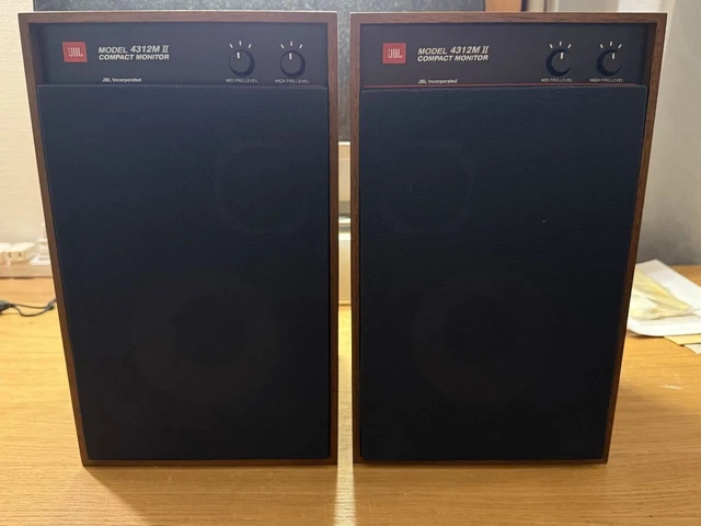 JBL 4312 M Ⅱ COMPACT MONITOR JBL 4312M II Compact Monitor Pair Set Tested Works Japan