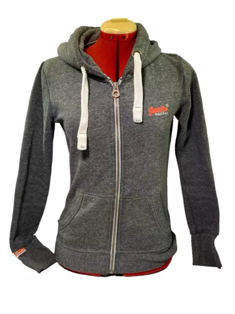 Superdry Orange Label Sports Jacket Hoodie Womens Size S Free Tracked Post