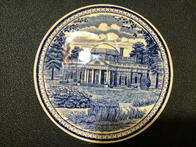 Old English Staffordshire Ware Monticello Museum Monticello Tile Trivet, 6" Dia