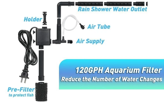Betta Fish Tank Glass 5 Gallon Self Cleaning Small Aquarium Starter Kits Desktop 3