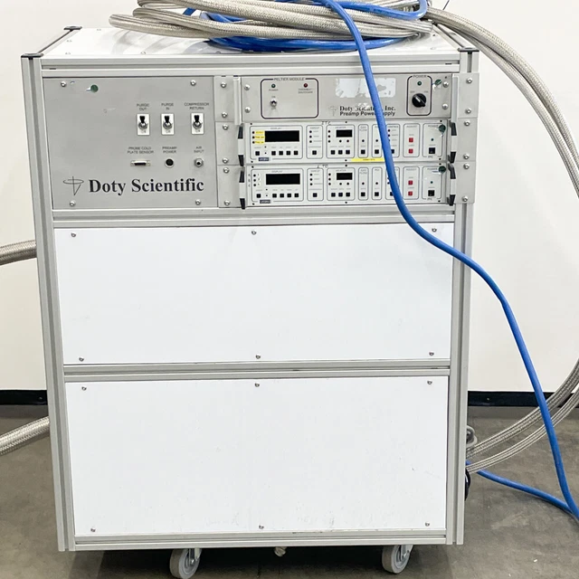 Doty Scientific CryoMas NMR Cabinet w/ Probe, Peltier Module, 2x Oxford ITC 503 Doty Scientific CryoMas NMR Cabinet w/ Probe, Peltier Module, 2x Oxford ITC 503