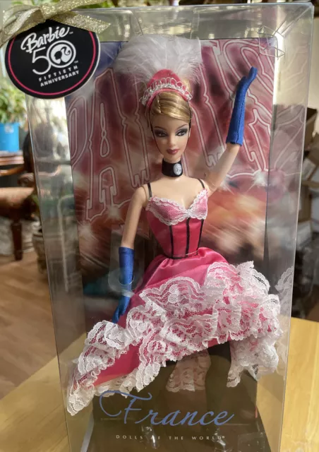 Pink Label 50th Anniversary Barbie Dolls of the World France NIB NRFB