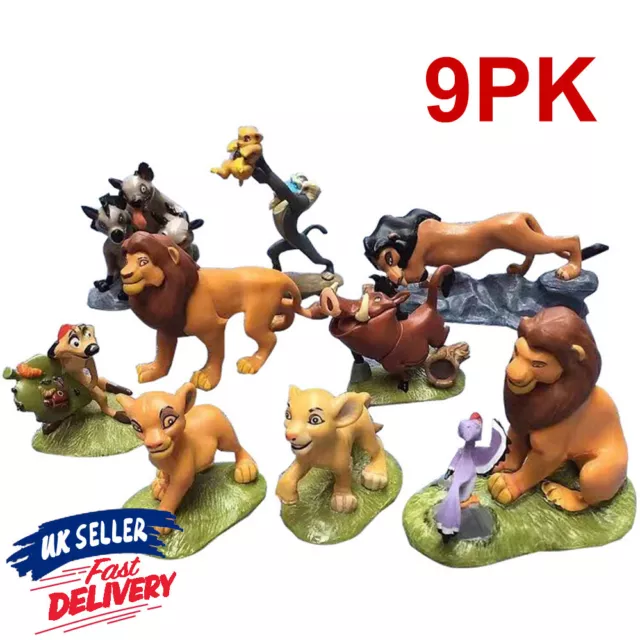 9Pcs The Lion King Toys Kids Gift Models Doll Topper Action Simba Figures