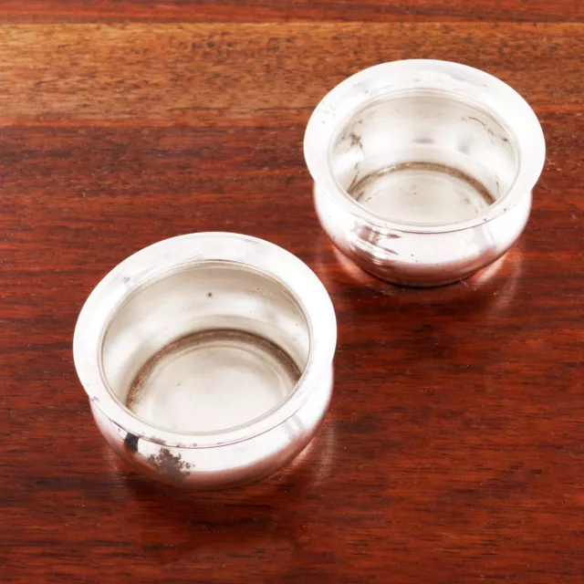 2 Alvin American Sterling Silver Salt Cellars #2787 Everted Rim No Monogram