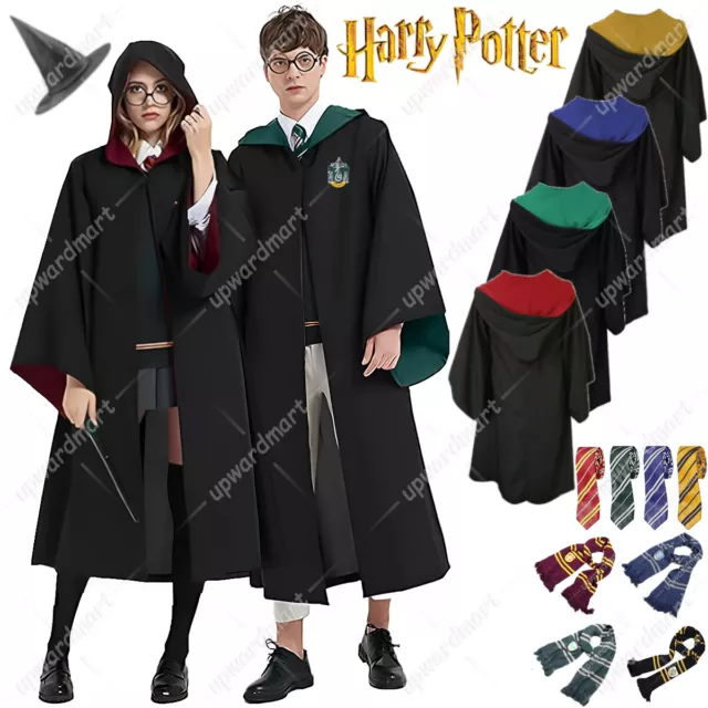 Harry Potter Kostüm Robe Mantel Umhang Krawatte Gryffindor Slytherin Hufflepuff