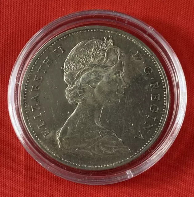 1965 Kanada 0,800 Silber Ein-Dollar-Münze Reisender Kanu Kanadischer Dollar 1 $ 3