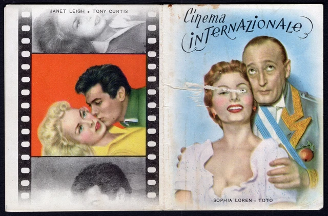 Calendario da barbiere Cinema internazionale (Loren Totò Monroe Mangano) - 1956