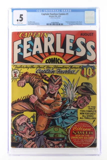 Captain Fearless Comics #1 - Holyoke 1941 CGC .5 Origin and 1st Appearance of Mr