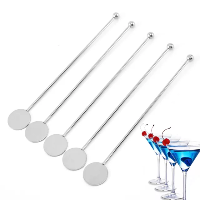5er Set Cocktail Schichtstäbe aus Edelstahl präzises Rühren garantiert