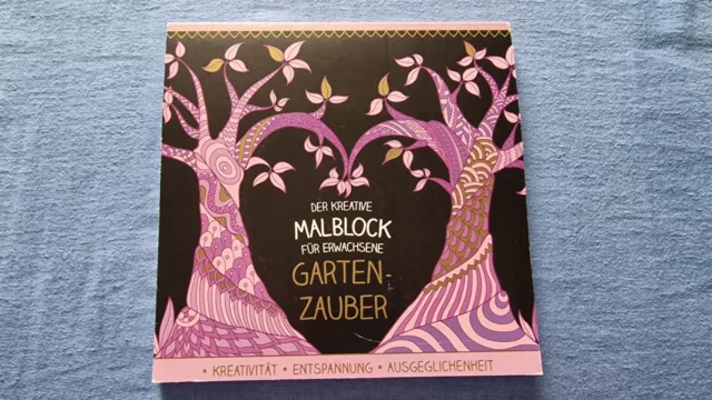 Malblock Malbuch Erwachsene Gartenzauber (Zustand neu, ungenutzt)