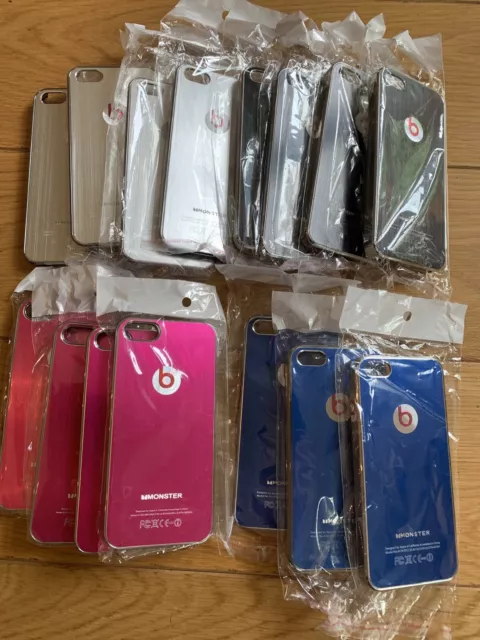 Wholesale Joblot Of 15 B Monster iPhone 5 5S Aluminium Metal Case Covers