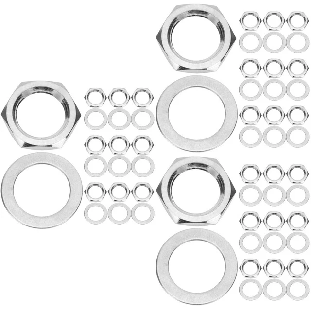 30 Sets Guitar Input Socket Nut Guitar Hex Nut Bone Nut Replaceable