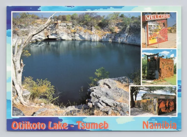 Postcard (R7) Africa Namibia Otjikoto Lake Tsumeb