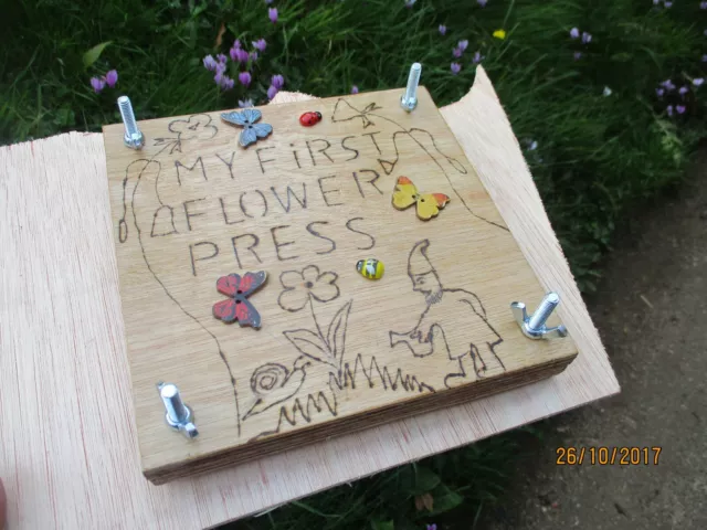 KIDS MY FIRST FLOWER PRESS 9" x 9 ( Wooden )