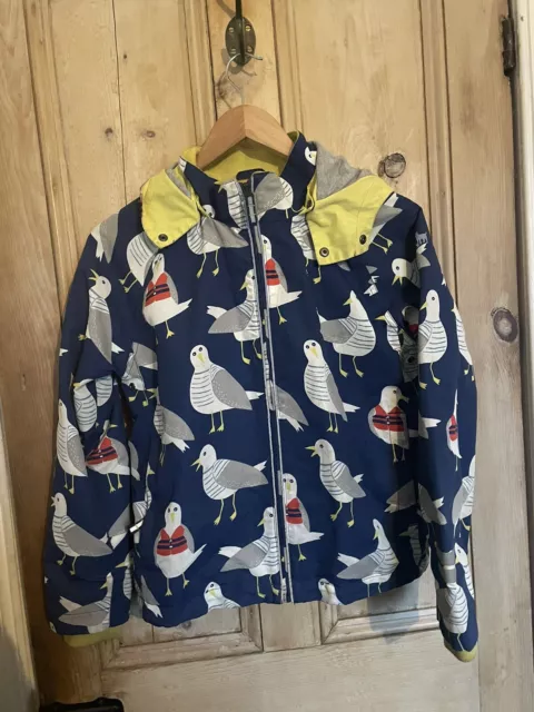 Mini Boden Jersey Lined Seagulls Coat Age 10 - 11-12 Years