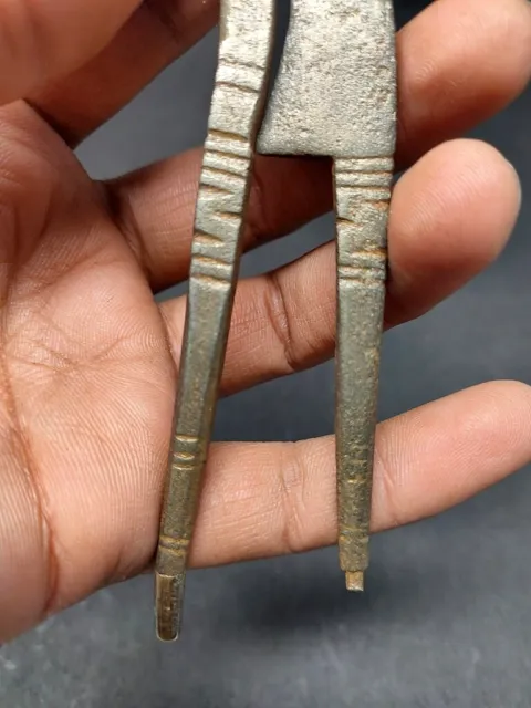 Antique Brass Work Cut Design Betel Nut Cutter Sarota Old Hand Forged 3