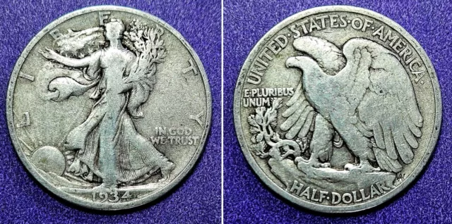 1934 Liberty Walking Half Dollar, nice U.S. Coin