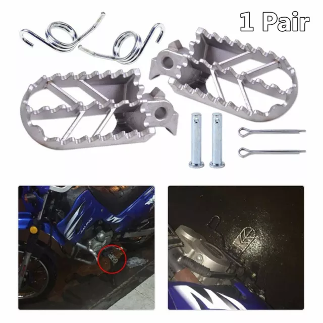 Stainless Steel Motorcycle Universal Foot Pegs Pedals Front Footrest FootPegs