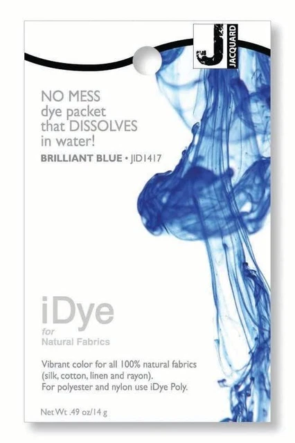 Tela natural Jacquard Idye: azul brillante