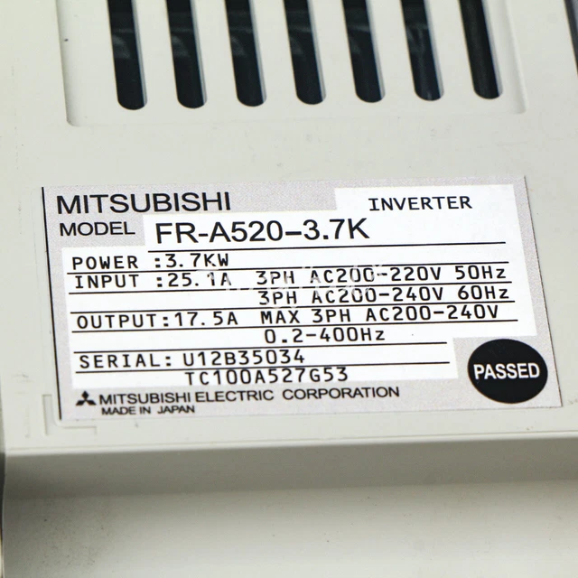 1pz Usato Inverter Mitsubishi A500 3.7KW 220V FR-A520-3.7K